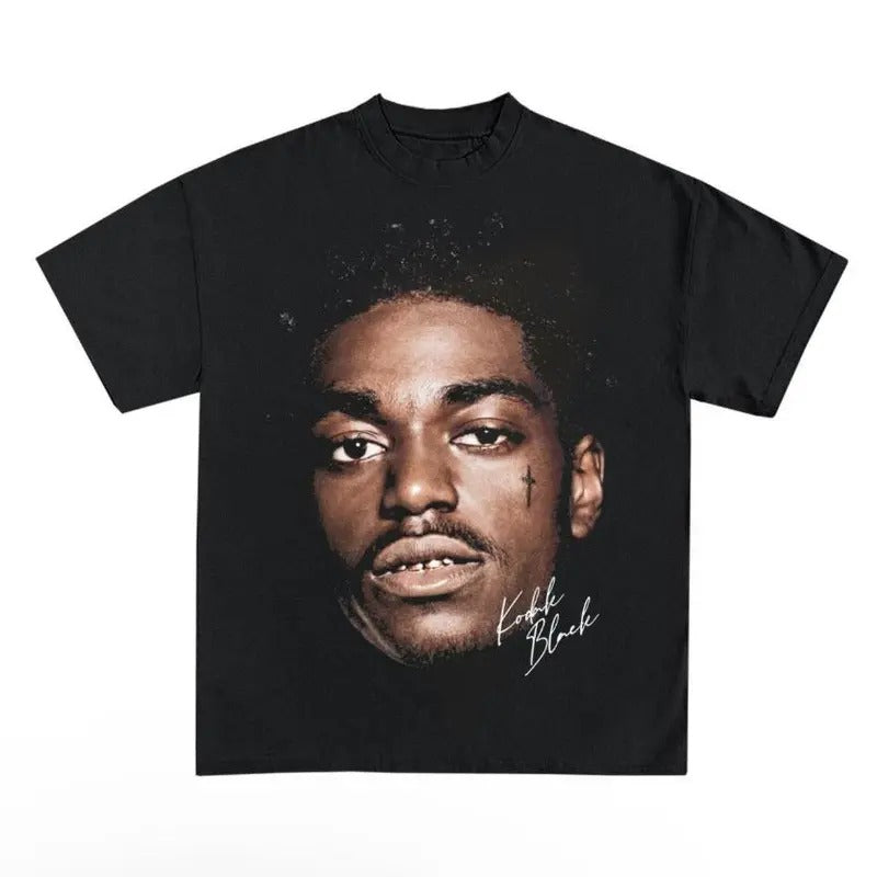 Kodakk Black Big face Iconic T-Shirt, Classic Rapper Graphic Tee