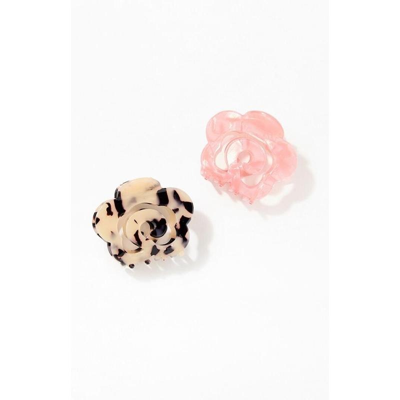 LA Hearts Women's 2 Pack Rosette Hair Claw Clip