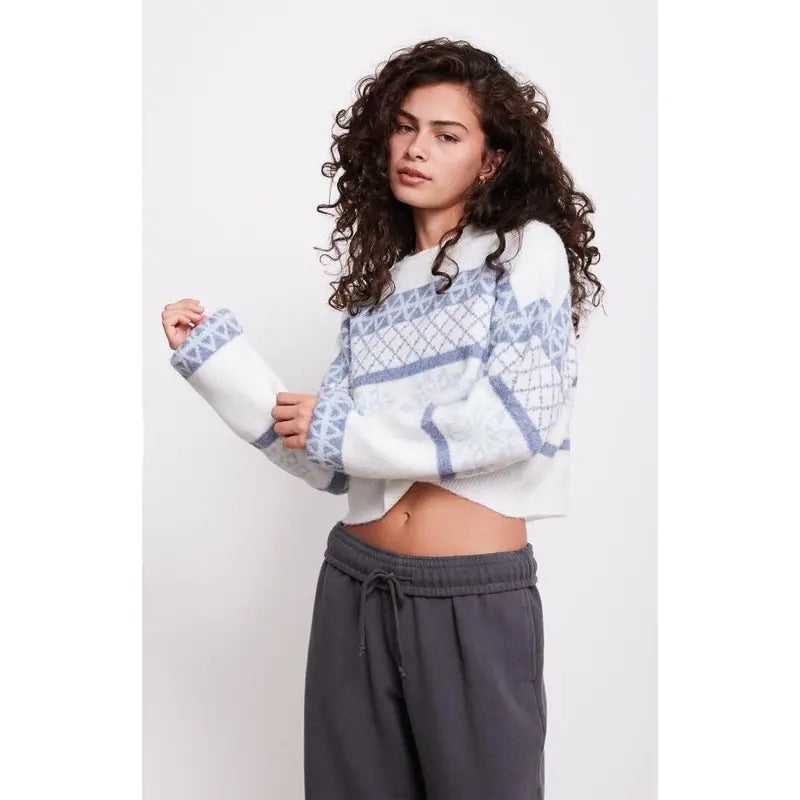 LA Hearts Women's Fair Isle Sweater