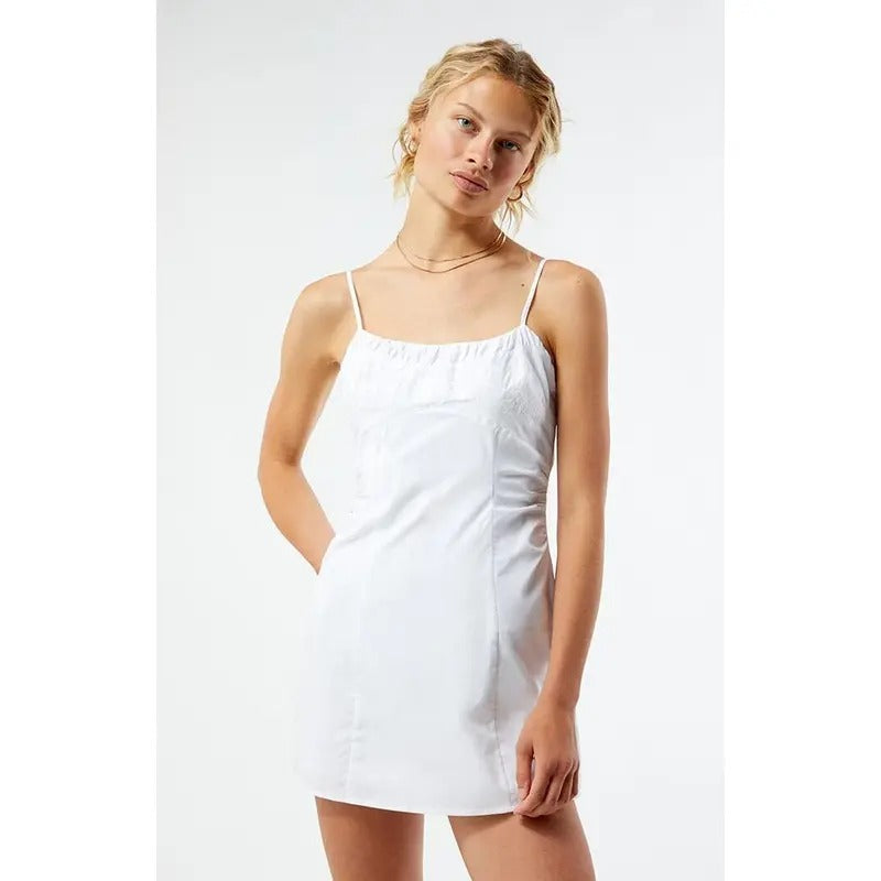 LA Hearts Women's Floral Embroidered Mini Dress