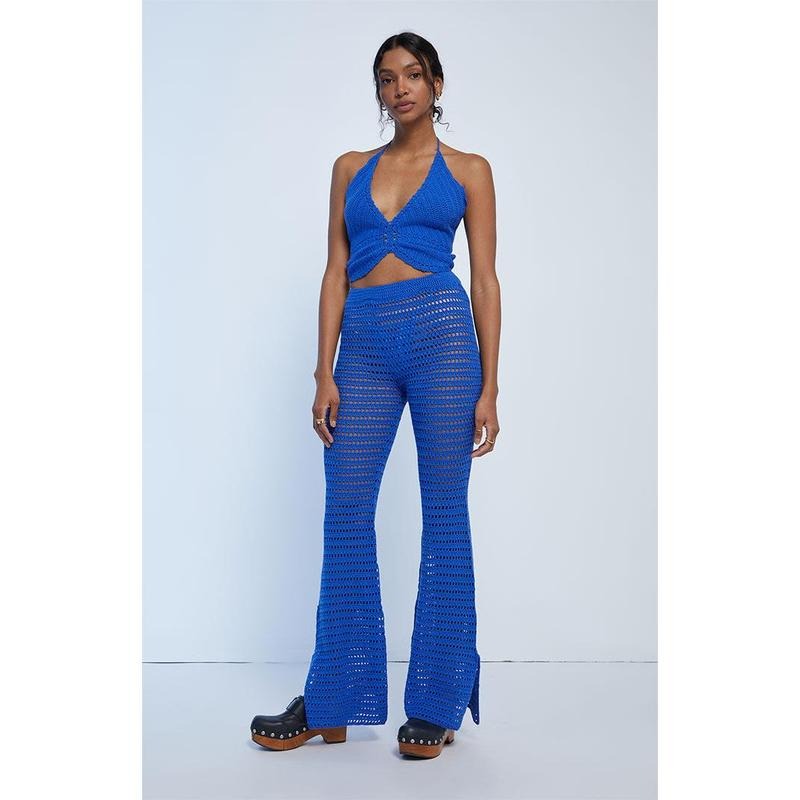 LA Hearts Women's High Waisted Crochet Pants