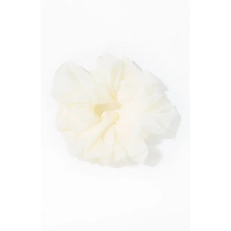 LA Hearts Women's Ivory Jumbo Chiffon Hair Scrunchie