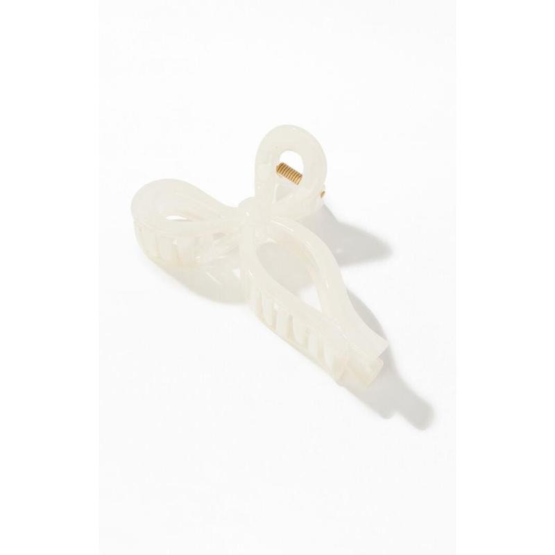 LA Hearts Women's White Bow Hair Claw Clip
