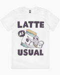 LATTE AS USUAL T-SHIRT, Men Summer Fashion Cotton, Cotton Menswear, S to 3XL Soft Top