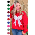 Lace Bow Graphic Sweatshirt