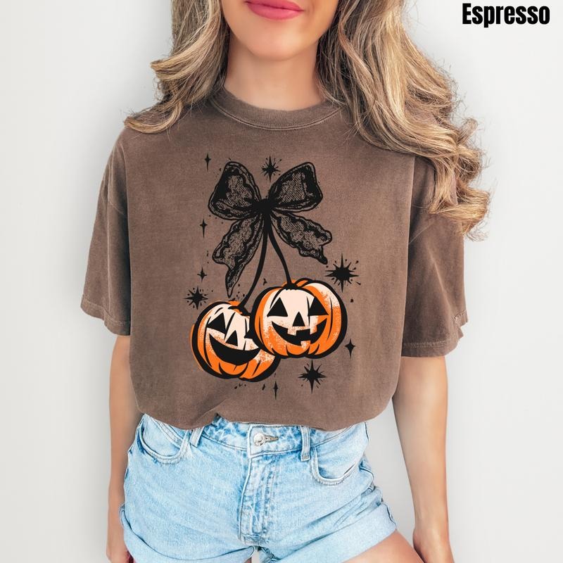 Lace Pumpkin Cherries Comfort Colors T-Shirt 'NLB'