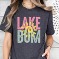 Lake Bum Shirt, Distressed Retro Summer Tee, Lake Day Beach Shirt, Lake Life Tee, Cute Girly Summer Vibes Shirt