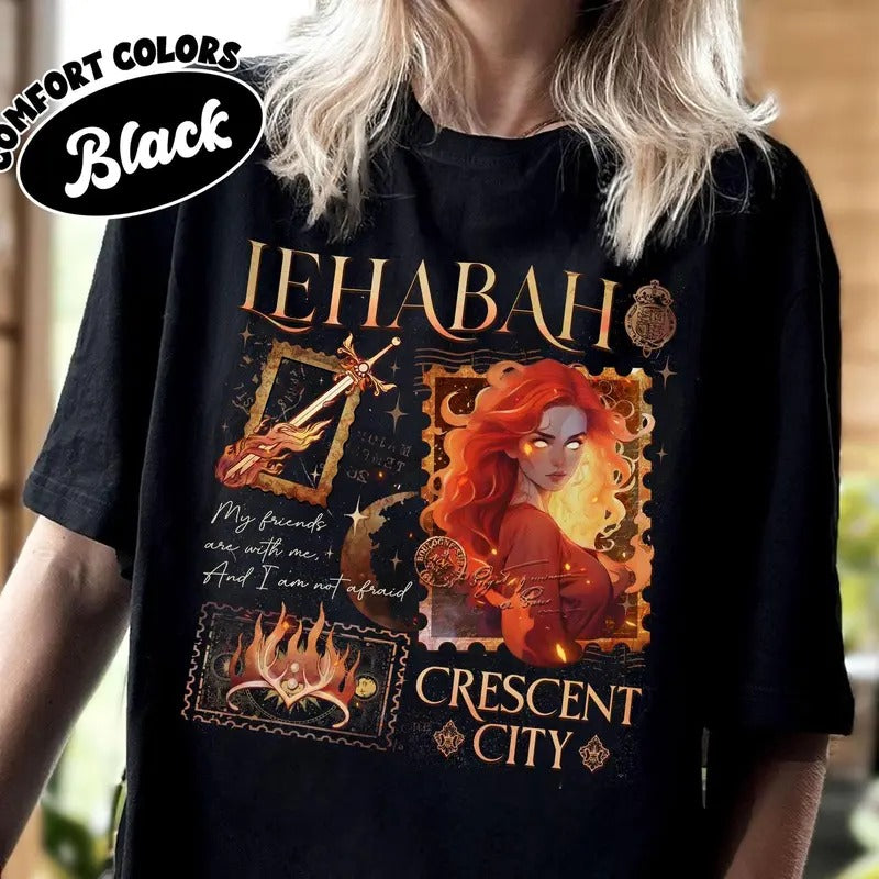 Lehabah My Friends Are With Me Shirt, they didnt burn witches shirt, the sacrifice merch, Crescent City Fans Shirt, Bryce Quinlan Light It Up Book Merch