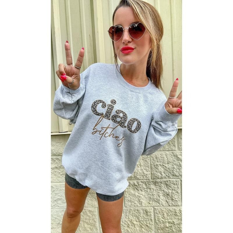 Leopard Ciao Graphic Top