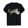 Leopard Gecko Playing Video Game Lizard &amp; Reptiles Gamers T-Shirt-220g made in usa