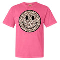 Leopard Happy Face Comfort Colors T-Shirt 'NLB'