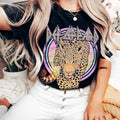 Leopard Retro Music Festival Shirt Trendy Gift Shirt Casual Clothing