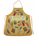 Let's Get Toasted Apron Funny Comfort Food Breakfast Bruch Graphic Novelty Kitchen Apron Funny Graphic Kitchenwear Drinking  Funny Food  Novelty Cookware Yellow