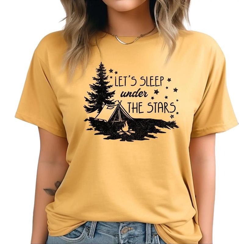 Let's Sleep Under The stars custom colors tee shirt Streetwear