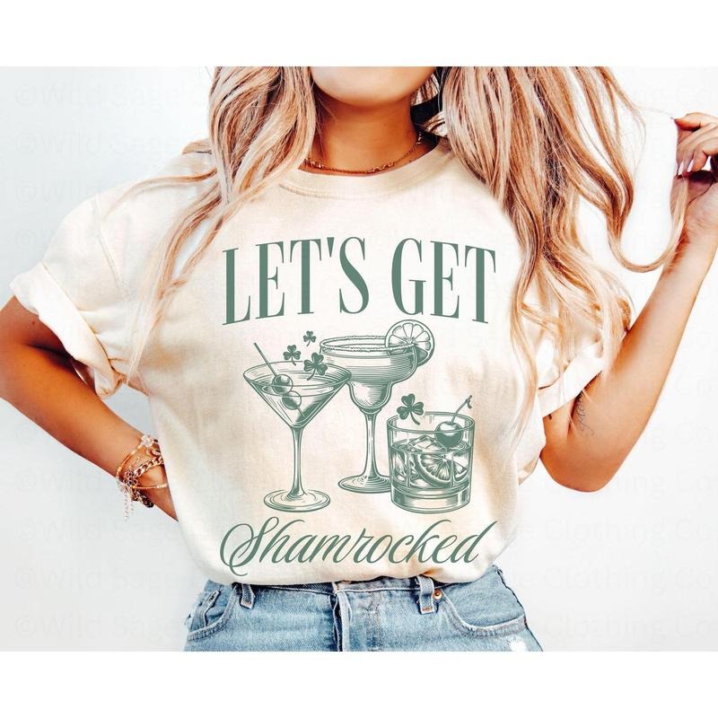 Lets Get Shamrocked St Patricks Day Shirt, Funny Saint Patricks Day Drinking Shirt, St Pattys Day Pub Crawl Shirt, St Patricks Day Tshirt