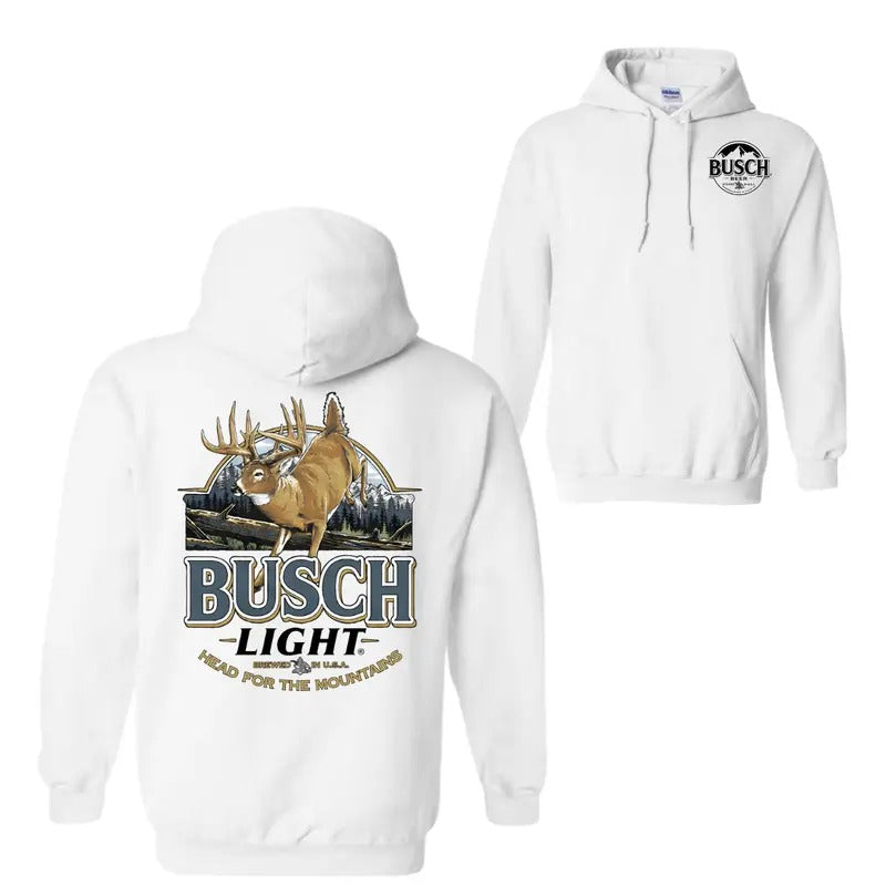 Limited Busch Light Deer Label Double Side Hoodie Sweatshirt T-Shirt, For Men, For Women, Unisex Shirt