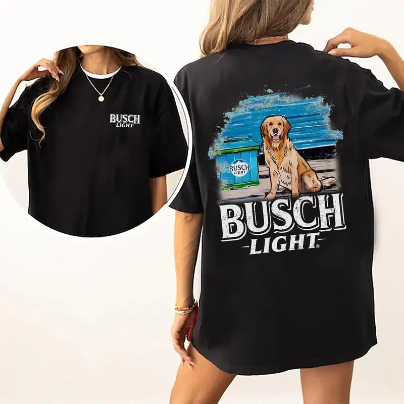 Limited Busch Light Men Best Friend 2 Sided Tshirt_844 - Unisex And Inclusive - Multiple Colorways - Full Size Range