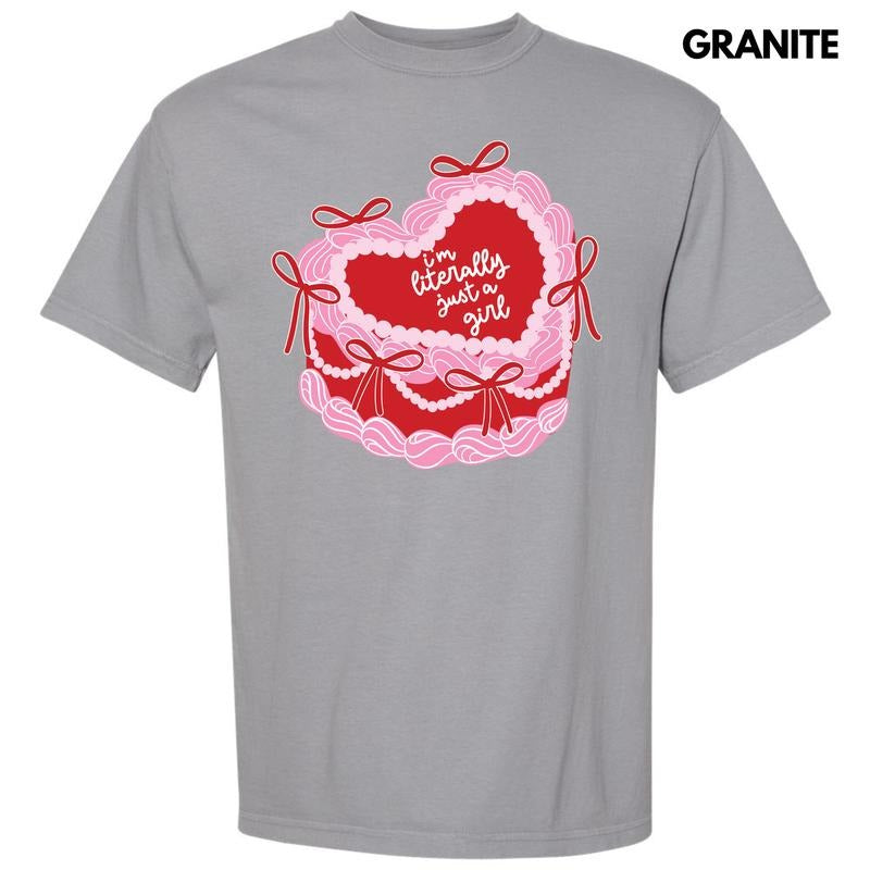Literally Just A Girl Cake Comfort Colors T-Shirt 'NLB'