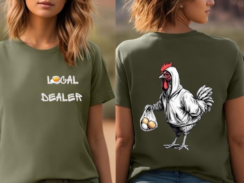Local Egg Dealer Chicken T-Shirt for Women - Summer Streetwear - Top