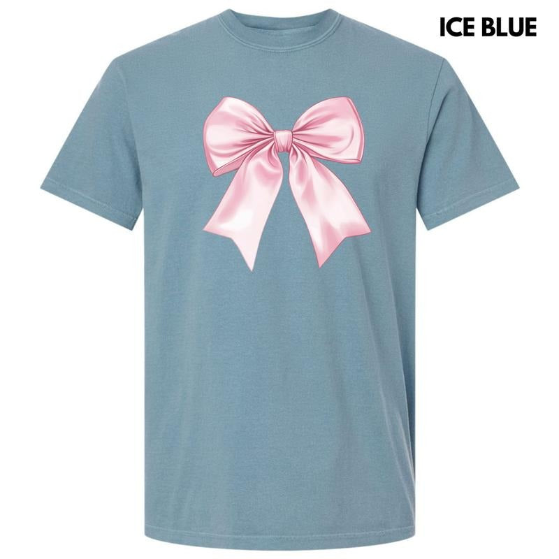 Lovable Pink Bow Comfort Colors T-Shirt 'NLB'