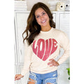 Love Heart Distress Sweatshirt