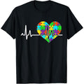 Love Heart Puzzle acceptance Men Women  autism awareness T-Shirt
