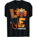Love Turkey Thanksgiving Nurse Life Fall Top Men T-Shirt Made in USA
