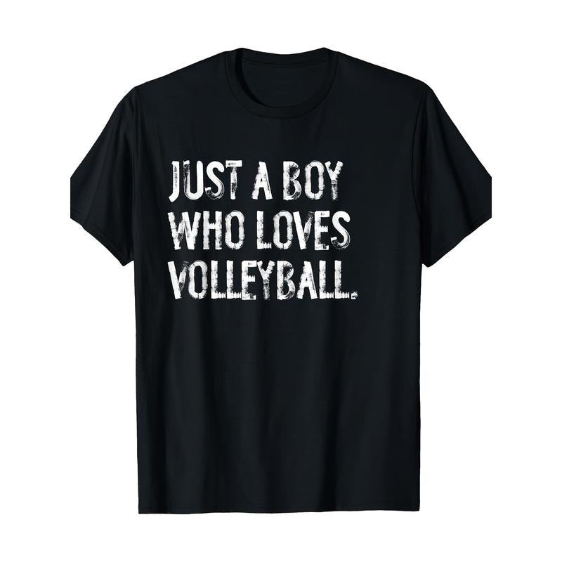 Love volleyball T-shirt 220g 100% cotton T-shirt made in usa