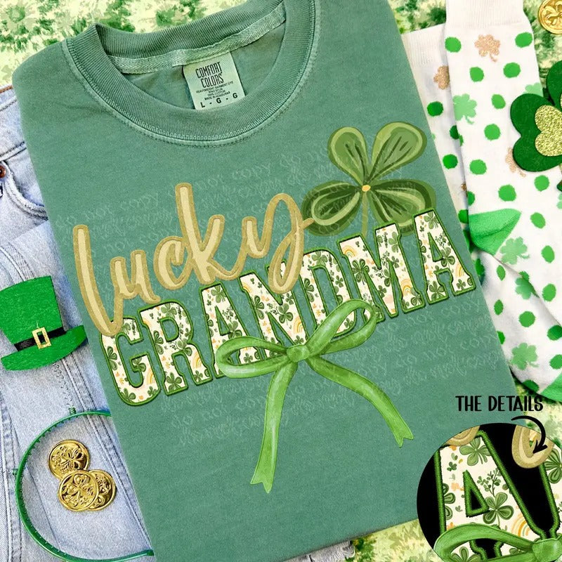 Lucky Grandma DTF Transfers - THIS IS NOT A SHIRT