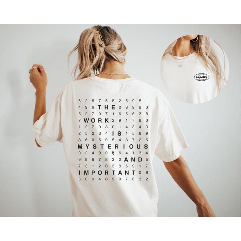 Lumon Industries Severance Two Sides Tshirt, The Work Is Mysterious And Important Shirt Severance Gift, Unisex Short Sleeve Tee