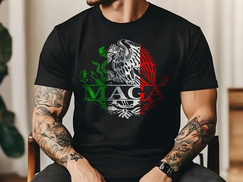 MAGA Mexican Eagle Anti-Trump Mexicans Ain't Going Anywhere T-Shirt