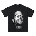 MALCOLM X JUMBO GRAPHIC BOOTLEG T-SHIRT - STREETWEAR