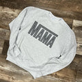 MAMA Checkered Crewneck Sweatshirt fleece lined unisex fit Casual Cotton Comfy
