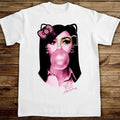 MARIAH Pink Eyes Cute Kitty Graphic Tee