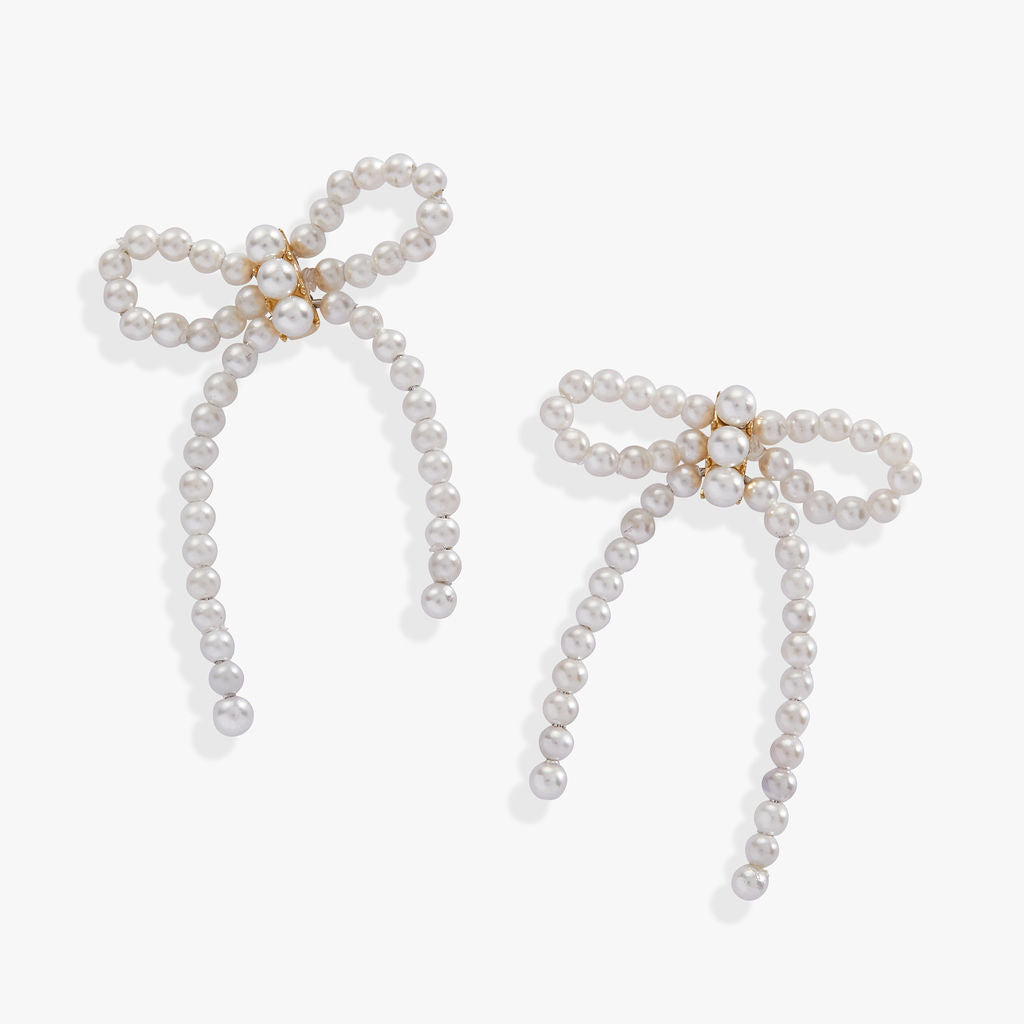 Mother of Pearl Bow Earrings