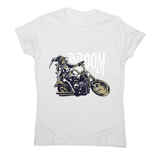Motorbike witch - women's funny premium t-shirt