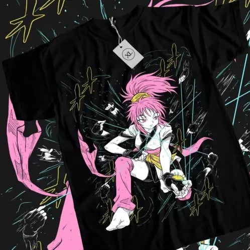 Machi Komachine T-Shirt Hunter X Hunter Hisoka Gon Killua Black Shirt All Size