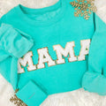 'Mama' Chenille Letter Patch Crewneck