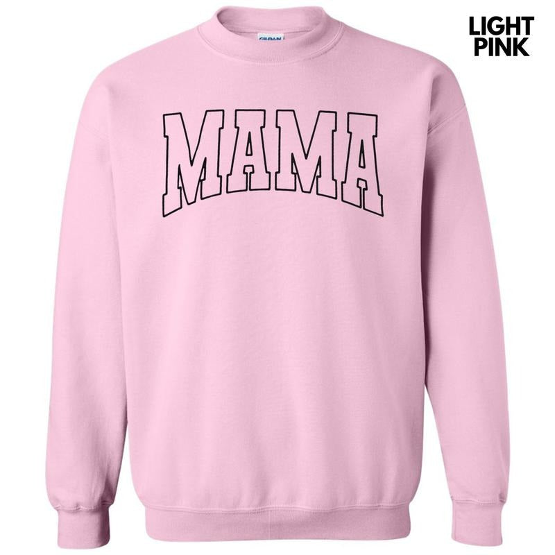 Mama Black Outline Puff Sweatshirt