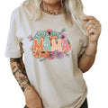 Mama Casual Everyday T-Shirt. Mama with spring flowers shirt. Perfect Mom Gift
