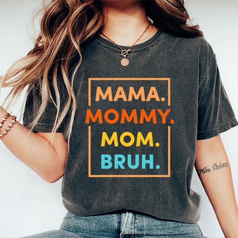Mama Mommy Mom Bruh T-shirt, Retro Mom Shirt, Mama Shirt, Mommy Shirt, Gift for Mom