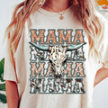 Mama Western Howdy Unisex Shirt, Western Mama Cow Skull Tee, Cowhide Mama Country Cowboy Design, Mother's Day Gift