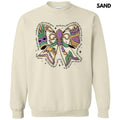 Mardi Gras Theme Bow Sweatshirt