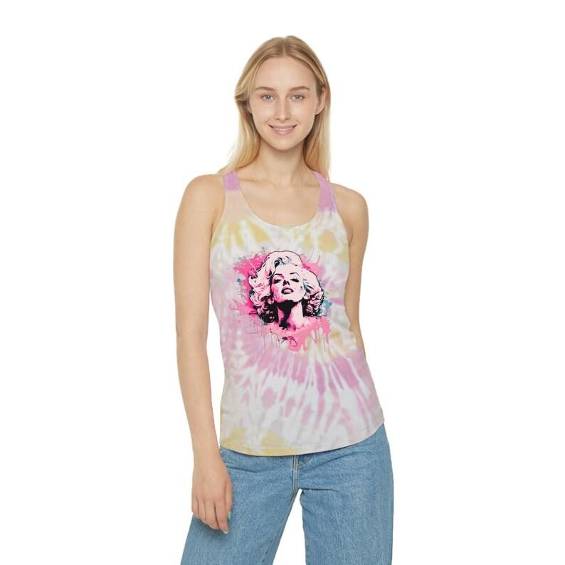 Marilyn Monroe Tie Dye Racerback Tank Top