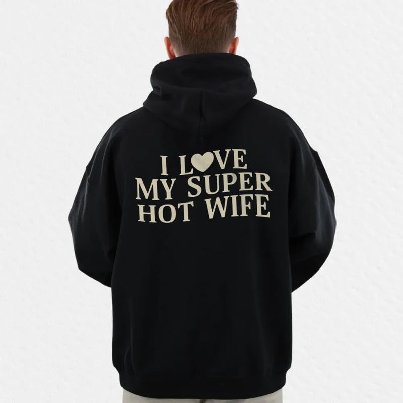 Matching Couple Tshirt, I Love My Super Hot Wife Sweatshirt, Funny Saying Shirt, Valentine Gift For Husband, Unisex Crewneck Pullover Tee, Crewneck Top
