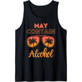 May contain Alcohol Day Drinking Funny Summer Beach Vacation Tank Top Made in USA