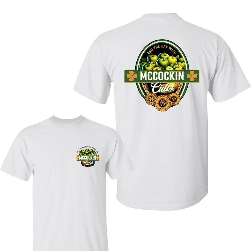 McCockin Cider Men's funny T-shirt, Crewneck Humor Menswear Casual Tshirt, For Men, For Women