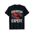 Men'S Cotton Crawfish Expert Graphic T-Shirt - Casual Summer Crew Neck Tee with Geometric Crayfish & Text Design, Knit Fabric, Regular Fit, Slight Stretch made in usa