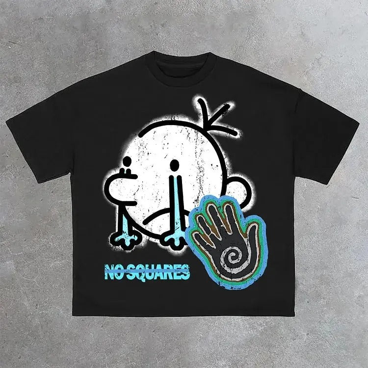 Men's No Squares Retro Street Pattern T-Shirt - Cotton Shirt - S to 4XL - Multiple color