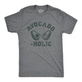 Mens Avocado Holic T Shirt Funny Guacamole Lovers Addict Tee For Guys Mens Funny T Shirts Cool Tees Soft Stylish Casual Menswear Sarcastic T Shirt for Men Funny Food T Shirt Novelty Tees for Men Dark Grey